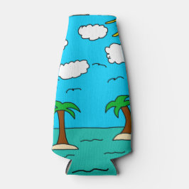 Tropische Insel Ertrunken Cooler Flaschenkühler