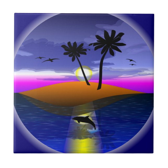 TROPISCHE INSEL FLIESE (Vorderseite)