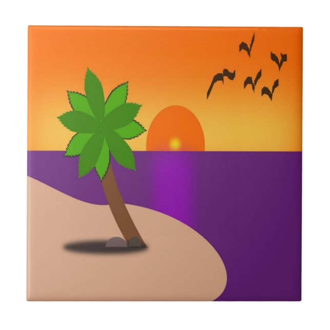 TROPISCHE INSEL FLIESE (Vorderseite)