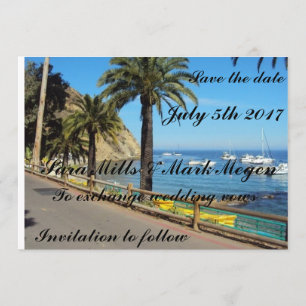 Tropische Insel-Hochzeitsankündigungskarten Einladung