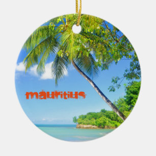 Tropische Insel in Mauritius Keramikornament