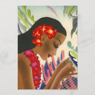 Tropische Insel-Leu Luau Party Tiki Einladungen