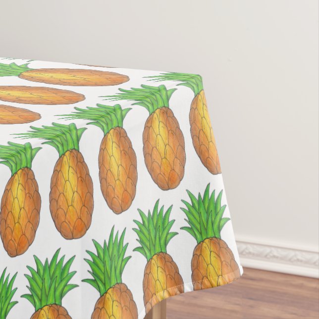Tropische Insel Luau Hawaiian Ananas Obst Tischdecke (Beispiel)