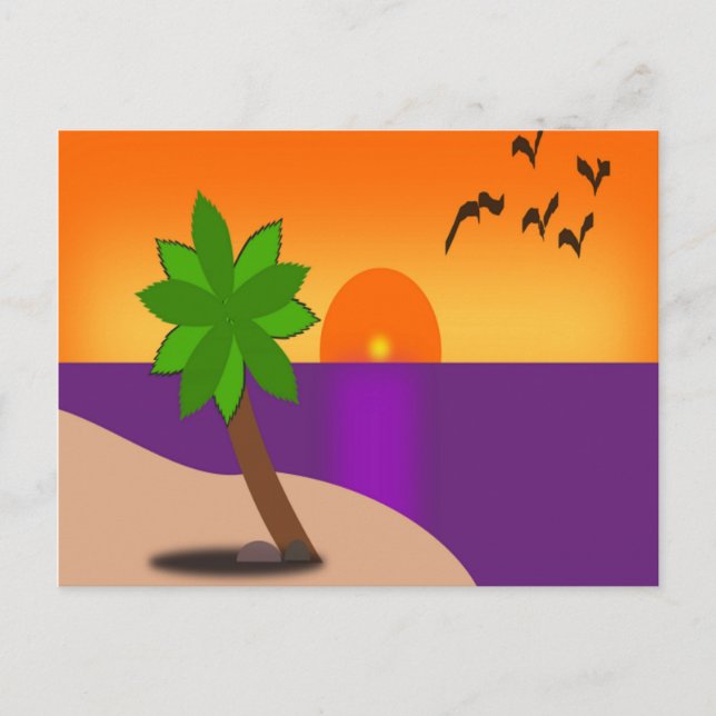 TROPISCHE INSEL POSTKARTE (Vorderseite)