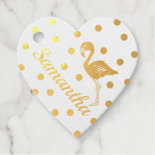 Tropische Insel Rosa Flamingo Bird Personalisiert Geschenkanhänger