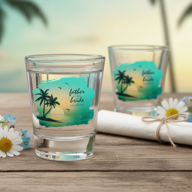 Tropische Insel Vater der Braut Aquamarin ID581 Schnapsglas (Von Creator hochgeladen)