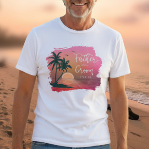 Tropische Insel Vater des Groom Pink ID581 T-Shirt