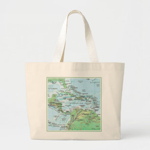 Tropische Inseln & Länder Kartentasche Jumbo Stoffbeutel