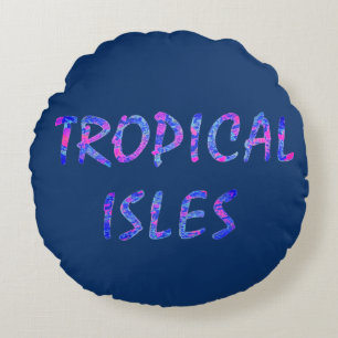 Tropische Inseln Rundes Kissen