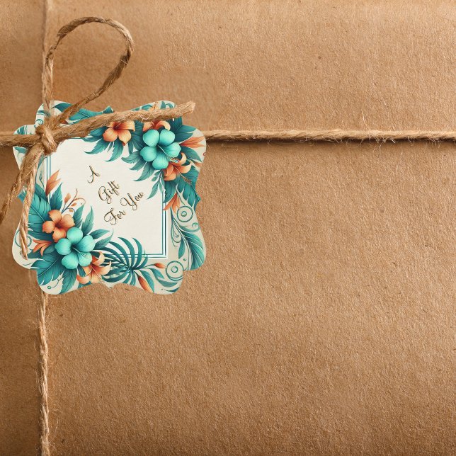 Tropische Iridescence Gefälligkeitstags Geschenkanhänger (Von Creator hochgeladen)