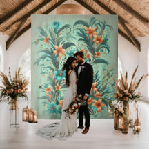 Tropische Irisierende Hochzeitskulisse
