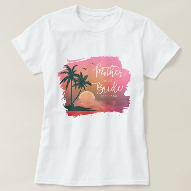 Tropische Isle Mutter der Bride Pink ID581 T-Shirt (Design vorne)