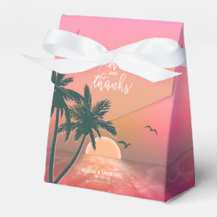 Tropische Isle Sunrise Liebe und Dank Pink ID581 Geschenkschachtel