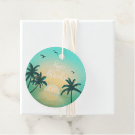 Tropische Isle Sunrise Wedding Aquamarin L1 ID581 Geschenkanhänger