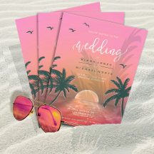 Tropische Isle Sunrise Wedding Pink L2 Arch ID581