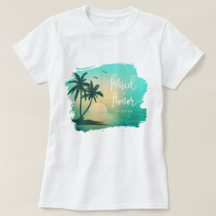 Tropische Isle Trauzeugin Aquamarin ID581 T-Shirt