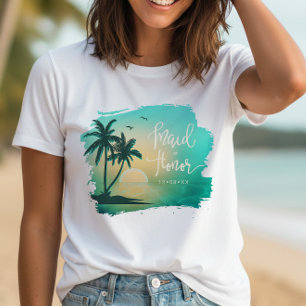 Tropische Isle Trauzeugin Aquamarin ID581 T-Shirt