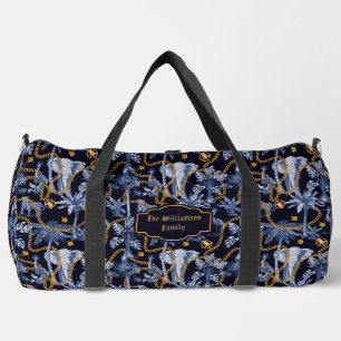 Tropische Jungtiere Gold Ketten Luxusreise Duffle Bag