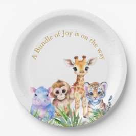 Tropische Jungtiere Pappteller