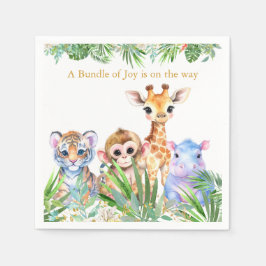 Tropische Jungtiere Serviette