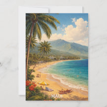 Tropische Ka'anapali Beach Maui Vintage Reise