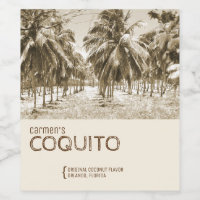 Tropische Kokosnuss-Palme für Coquito
