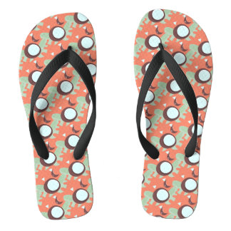 Tropische Kokosnüsse Fruchtmuster Flip Flops