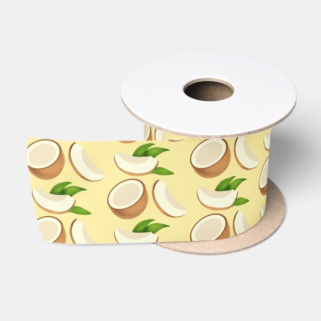 Tropische Kokosnüsse Satinband (Spule)