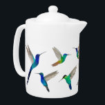 Tropische Kolibris<br><div class="desc">Einzigartige farbenfrohe Tasse für Kolibri-Liebhaber mit verschiedenen tropischen Kolibris,  wie zum Beispiel ein filigraner Kolibris,  Golden-Schwanz-Saphir,  Sapphire-beliebter Hummingbird,  Coronet und Schwalbenschwanz. Bilder von originalen Aquarellbildern von Christiane Dobbins.</div>