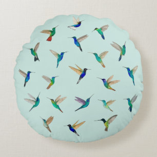 Tropische Kolibris Rundes Kissen