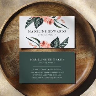 Tropische Korallenflora Visitenkarte