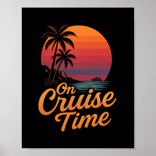 Tropische Kreuzfahrt im Urlaub mit Palme Su Poster