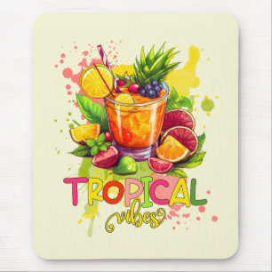Tropische Kuben - Sommerbeuteln Wasserfarbenfrücht Mousepad