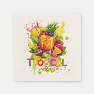 Tropische Kuben - Sommerbeuteln Wasserfarbenfrücht Serviette
