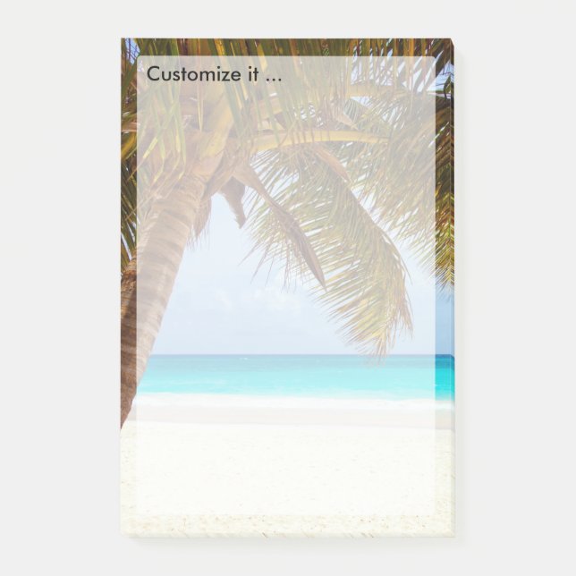 Tropische kühlende Strand-Szene Post-it Klebezettel (Vorderseite)