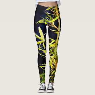 Tropische Kunst aus Bambus Leggings