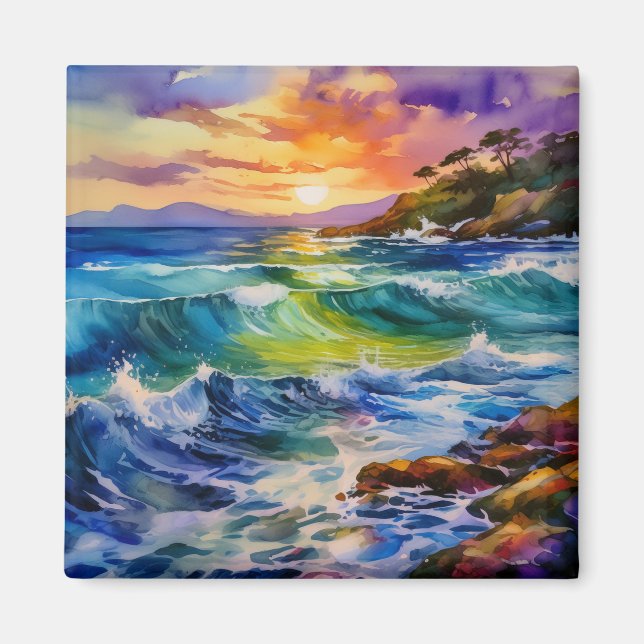 Tropische Kunst Magnet (Vorne)