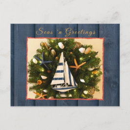 Tropische Küste Meer 'n Grüße Weihnachten Postkarte