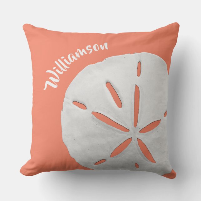 Tropische Küste Sand Dollar Korallenstrasse Pil Kissen (Vorderseite)