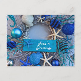 Tropische Küste Seashell Weihnachten Postkarte