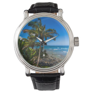 Tropische Küstenlinie Armbanduhr