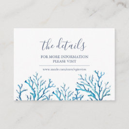 Tropische Küstenmeerkorallen - Gästedaten einfügen Begleitkarte