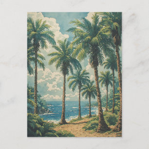 Tropische Küstenoase Postkarte