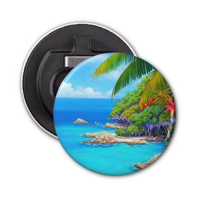 Tropische Lagune Flaschenöffner (Vorderseite)