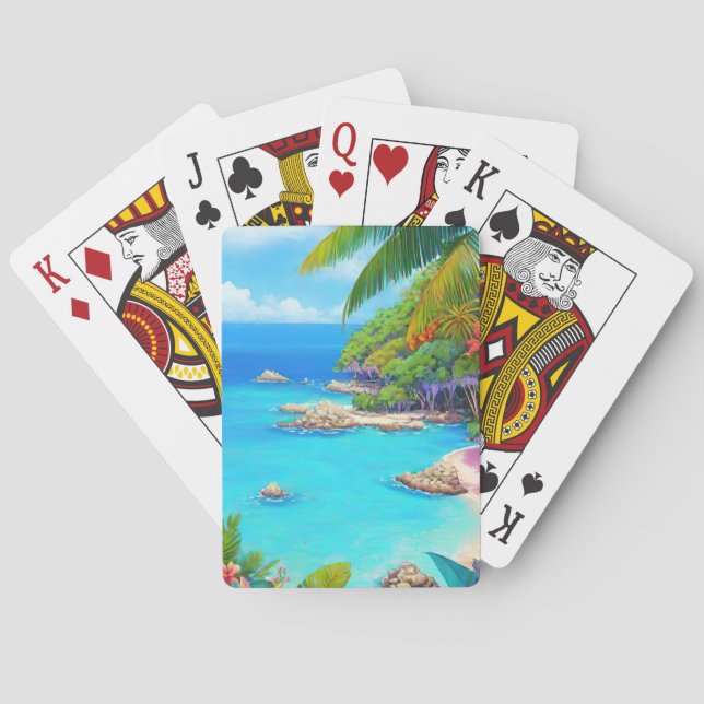 Tropische Lagune Spielkarten (Rückseite)