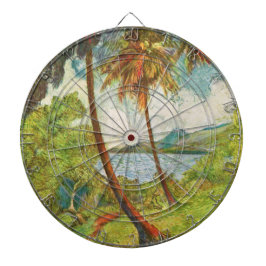 Tropische Landschaft auf Martinique (Charles Laval Dartscheibe