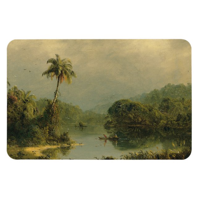 Tropische Landschaft Frederic Edwin Church Magnet (Horizontal)