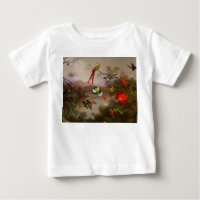 Tropische Landschaft mit zehn Hummingbirds Heade
