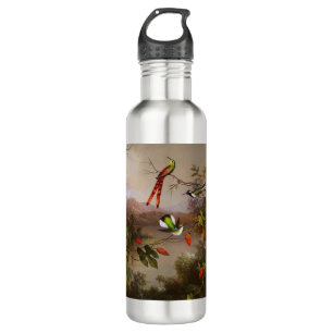 Tropische Landschaft mit zehn Hummingbirds Heade Edelstahlflasche