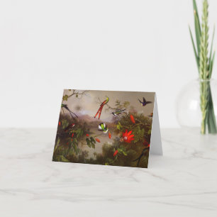 Tropische Landschaft mit zehn Hummingbirds Heade Einladung